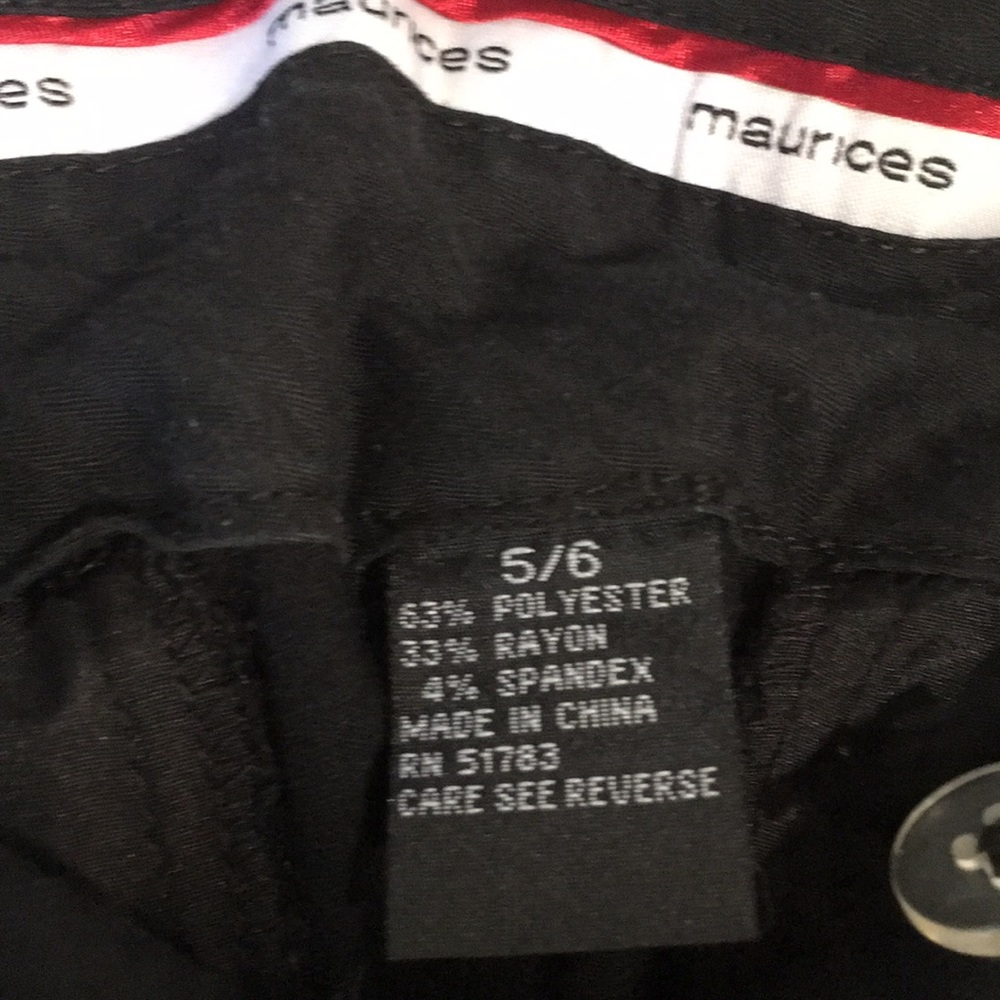maurices®️ Sz5/6 Black Dress Capris - Picture 9 of 10